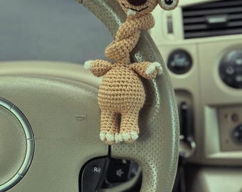 Mönster för virkade apor och bilhängare | Amigurumi-handledning (digital nedladdning)