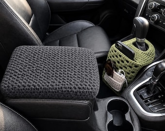 Mönster för virkade armstödsöverdrag och växelspaksorganisatörer till bilen (PDF-nedladdning)