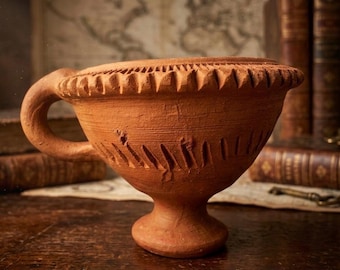 Bruciatore di incenso Dhoop Dani in terracotta fatto a mano / Porta incenso rustico in argilla, decorazione spirituale boho