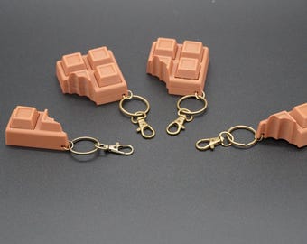 Clicker de chocolate 3D con colgante de metal