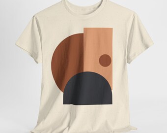 Abstraktes geometrisches T-Shirt | Modernist Wüstenkunst | Sand & Natur Tee