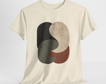 Flüssige abstrakte Formen T-Shirt | Moderne Erdfarben Kunst | Sand & Natur Tee