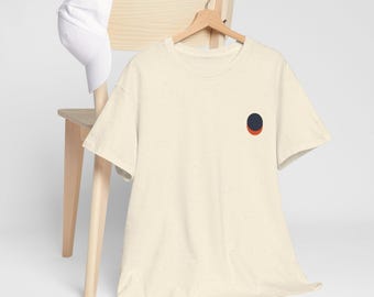 Minimalistisches Bauhaus T-Shirt | Abstraktes Portal Pocket Tee | Sand & Natur Streetwear