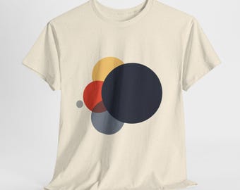 Abstraktes buntes Kreise T-Shirt | Minimalistisch Geometrisches Shirt