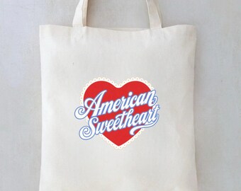 American Sweetheart-draagtas, zomertas 4 juli, vintage retro hartvormige draagtas, Coquette Aesthetic-tas, leuke cadeauwinkel, trendy alledaagse draagtas