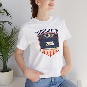 World Cup 2026 Shield Tee | Vintage Soccer Fan Shirt for USA Canada Mexico Tournament