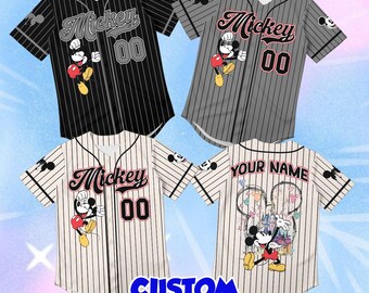 Custom Mickey Toddler Baseball Shirt, Personalized Retro Mouse Costume, Vintage Kid Sports Jersey, Magical Character Birthday Clothes