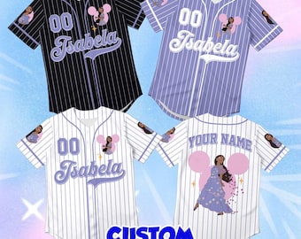 Personalized Isabela Encanto Shirt, Custom Disney Baseball Jersey, Whimsical Floral Sister Gift, Unique Couples Vacation Outerwear