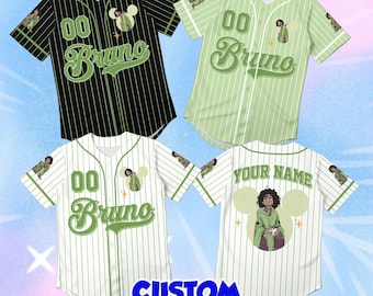 Personalized Bruno Encanto Shirt, Custom Disney Baseball Jersey, Whimsical Vision Uncle Gift, Unique Couples Vacation Outerwear