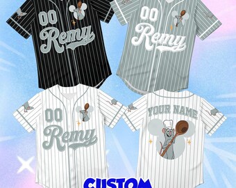 Custom Disney Ratatouille Jersey, Personalized Remy Baseball Shirt, Cute Little Chef Team Outfits, Magical Family Vacation Clothing Gift