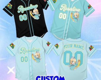 Custom Rosalina Space Princess Kids Baseball Jersey, Toddler Birthday Shirt, Personalized Name Cute Apparel, Magic Theme Park Outfit Gift