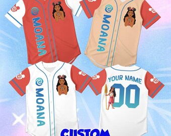 Custom Moana Toddler Baseball Jersey, Personalized Disney Princess Kid Shirt, Wayfinder Graphic Tee, Cute Magic Birthday Gift Wear