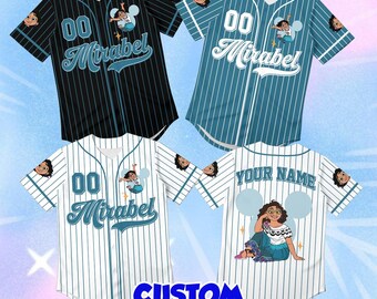 Custom Disney Encanto Jersey, Personalized Mirabel Baseball Shirt, Cute Madrigal Family Team Outfits, Magical Vacation Clothing Gift