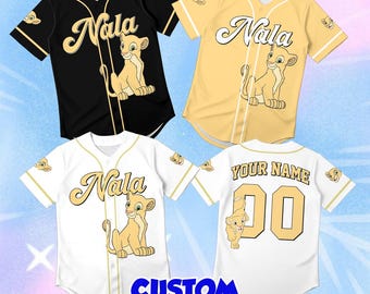 Custom Nala Baseball Jersey, Disney The Lion King Shirt, Personalized Lioness Cartoon Apparel, Vintage Movie Fan Gift, Cute Sports Uniform
