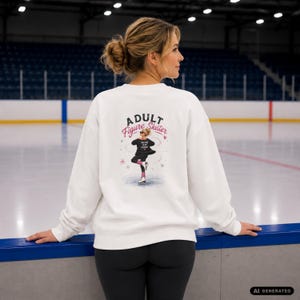 Sudadera para patinadores artísticos adultos | Sudadera de cuello redondo para patinaje artístico