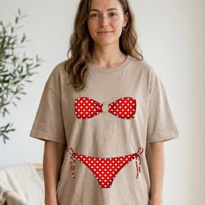 Badeanzug Clipart Png, Red Polka Dot Bikini PNG, Bikini Png, Bikini Top Png, Sommer Sublimationsdesign, Coquette Strand PNG | Digitaler Download