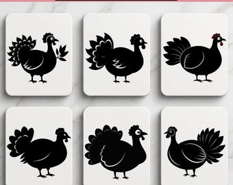 Thanksgiving Clipart Svg  Bundle, Turkey Silhouette SVG, Turkey thanksgiving Png, Thanksgiving day Png, Digital Download
