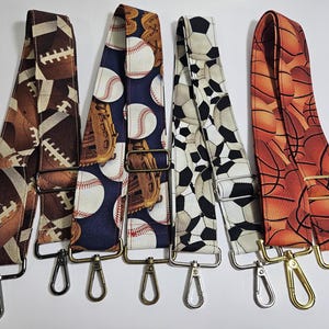 Adjustable Game Day Purse Strap | Interchangeable Sports Bag Strap | Clear Stadium Bag Accessory | Basketball Football Baseball Soccer Gift