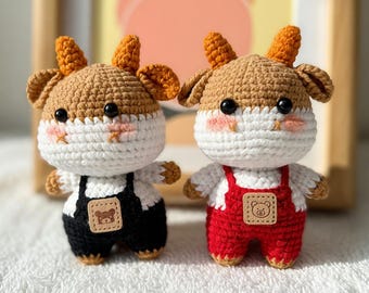 Handmade Crochet Cow Plushie: Spotted or Pink Amigurumi Stuffed Animal Toy
