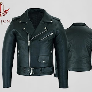 50's Style Mens Leather Jacket - Etsy