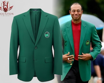 Augusta National Masters Golf Tournament Champion Green Formal Sport Blazer, Pro Golfer Winner Cosplay Costume Outerwear