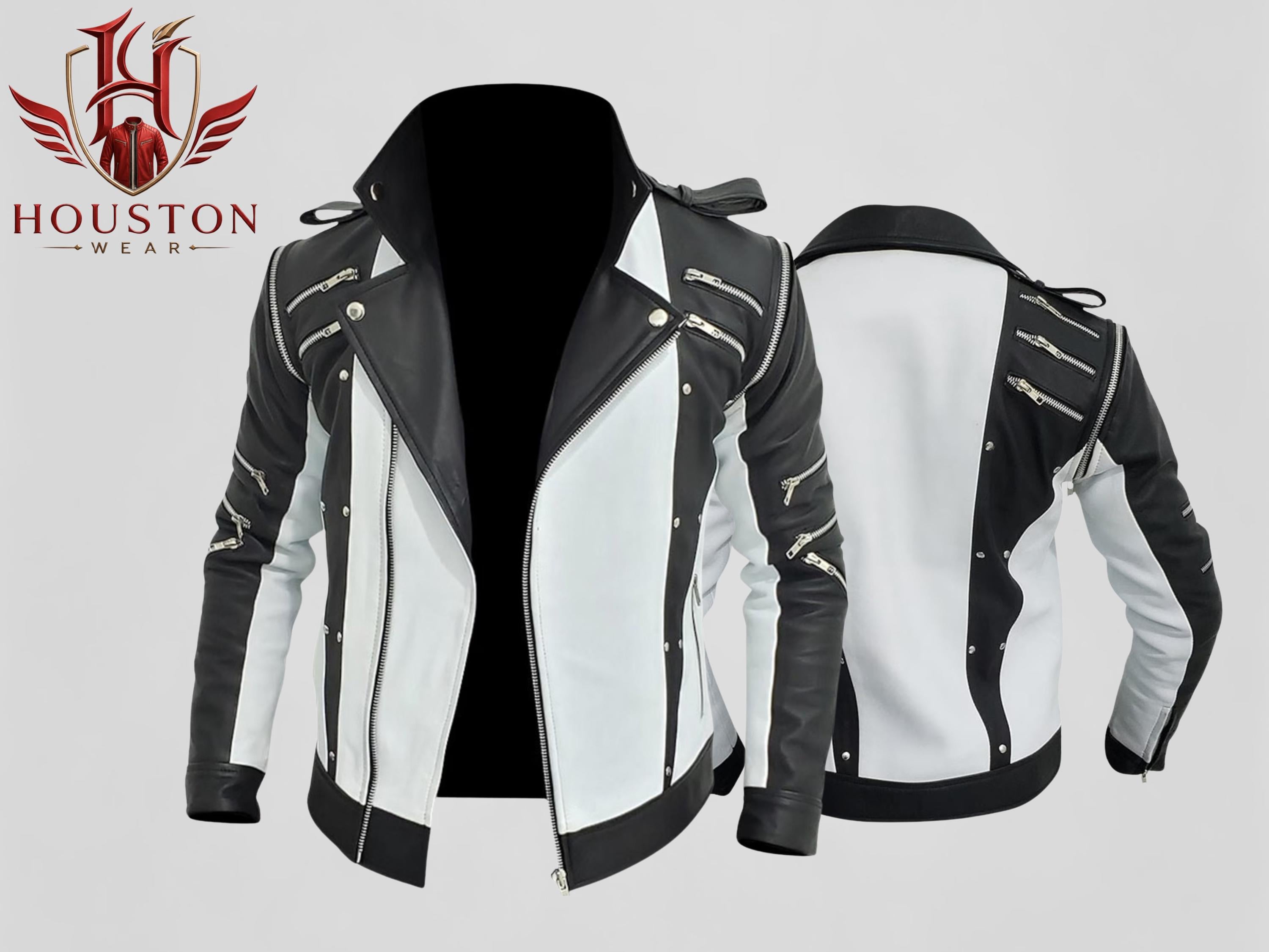 80s White Leather Jacket - Etsy