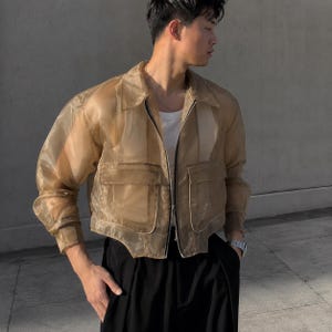 Sheer Zip up Jacket - Etsy