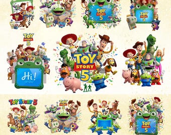 Toy Story 5 Characters Bundle PNG, Woody Buzz Jessie Digital Clipart, Du hast einen Freund in mir, Instant Download