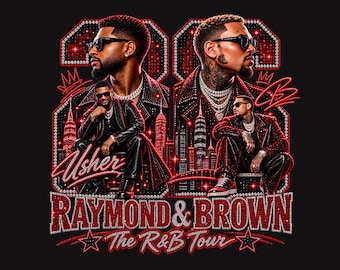Raymond and Brown Tour 2026, R&B Tour PNG, Usher and Chris Brown Digital Print, RB Shirt Graphic, Sublimation Design, Digital Download