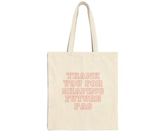Thank You For Shaping Future Pas Tote Bag | Teacher Appreciation, Pastel Text