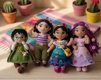 Encanto Crochet Pattern Bundle | Mirabel, Luisa, Isabela, Bruno Amigurumi (PDF Digital Download)