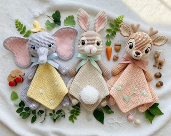 Disney Baby Lovey Crochet Pattern Bundle | Dumbo, Thumper & Bambi | PDF + Video Tutorial | Baby Shower Gift