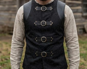 Gilet vichingo da uomo / Gilet in poliestere per cosplay LARP medievale e rinascimentale