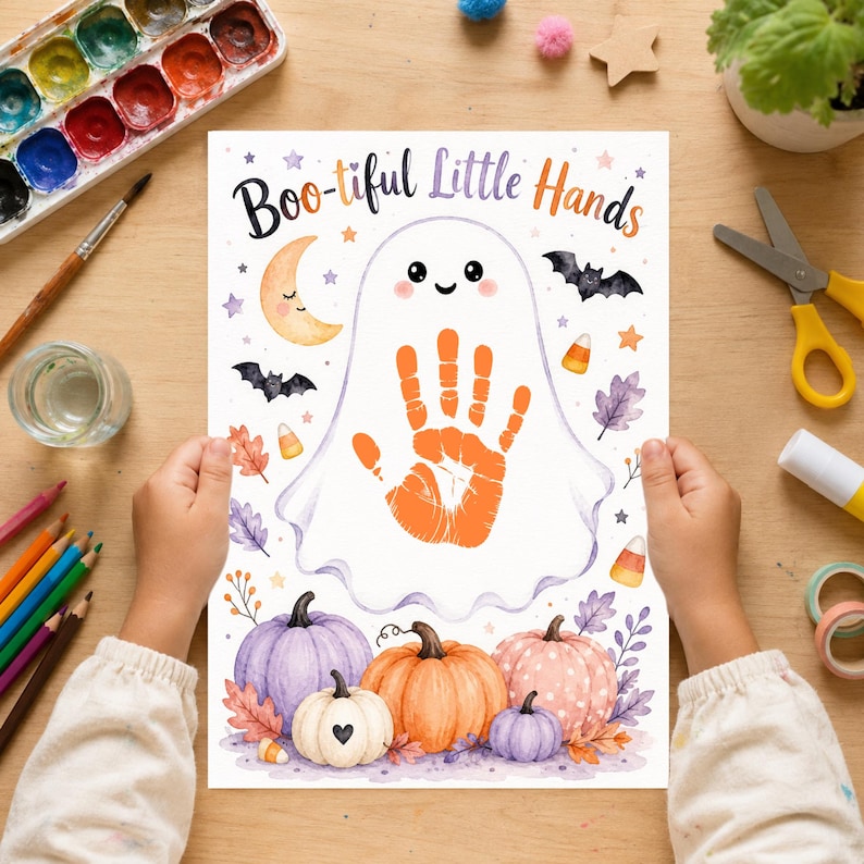 halloween handprint craft, halloween handprint printable, halloween handprint art, halloween hand prints, halloween kids craft, halloween toddler craft, halloween preschool craft, halloween printable, halloween handprint template, halloween activity kids, halloween crafts printable, halloween PDF craft, instant download