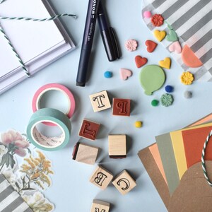 Card making kit - hand curated collection of card making supplies including 12 cards, card, calligraphy pens and polymer clay embellishments
