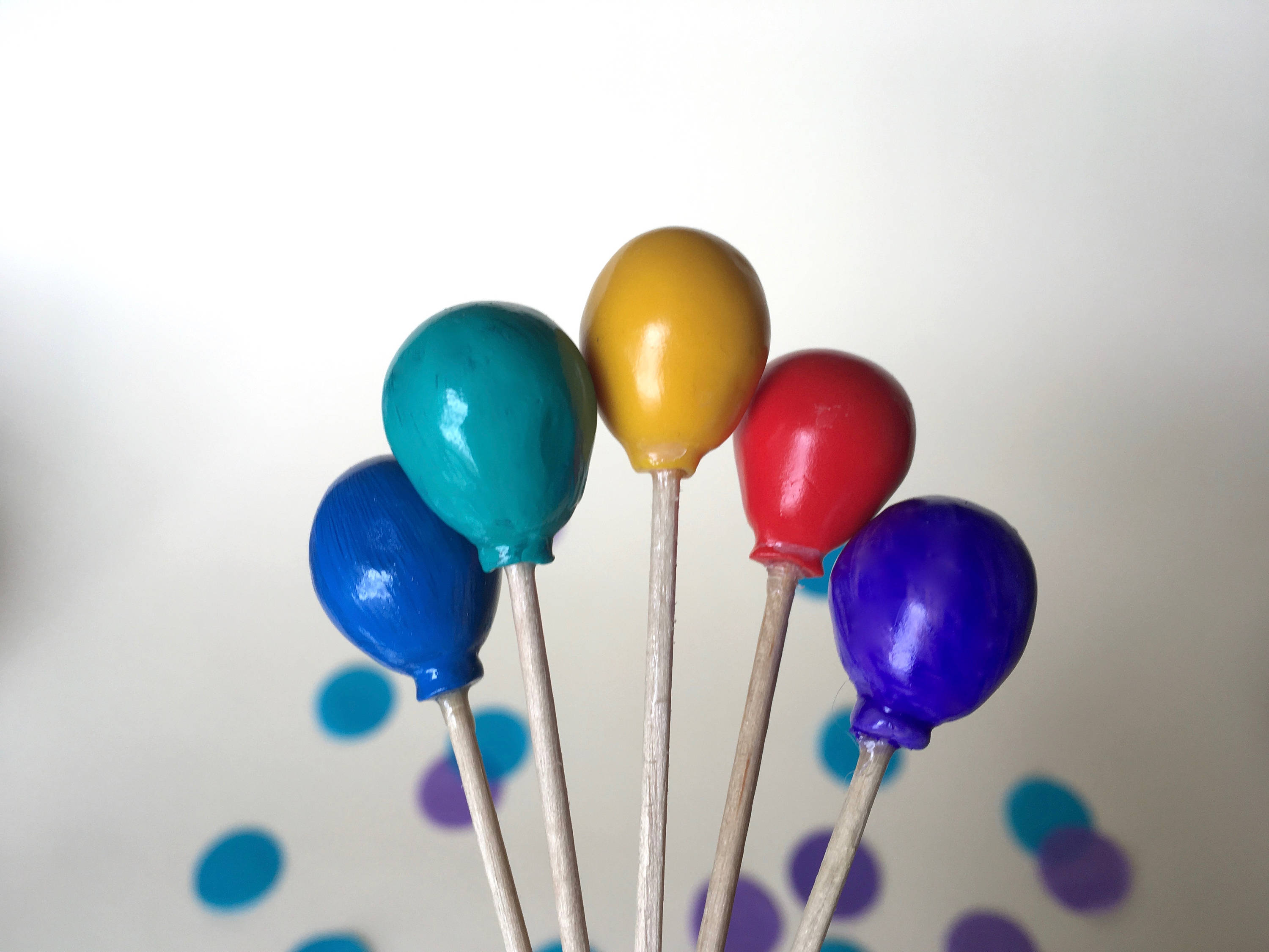 Balloon Cake Toppers/ Picks birthday congratulatory Etsy