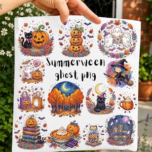 Summerween Ghost PNG, Retro Halloween, Beach Vacation Design (Digital Download)