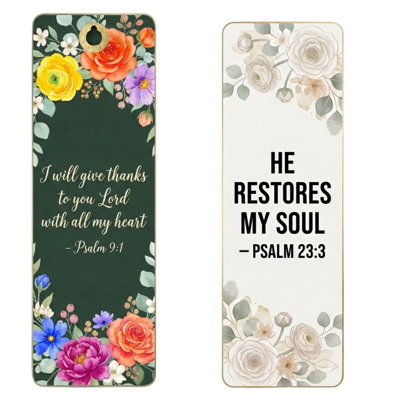 Bible Verse Bookmark PNG, Christian Floral Scripture Bookmark Printable ...