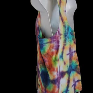 Débardeur Racerback Tie Dye Multicolore Adulte - Coton 100% Unisexe Tailles XS à XXL