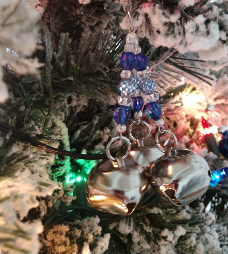 Jingle Bell Ornament Royal Blue Silver Christmas Ornament - Etsy Canada
