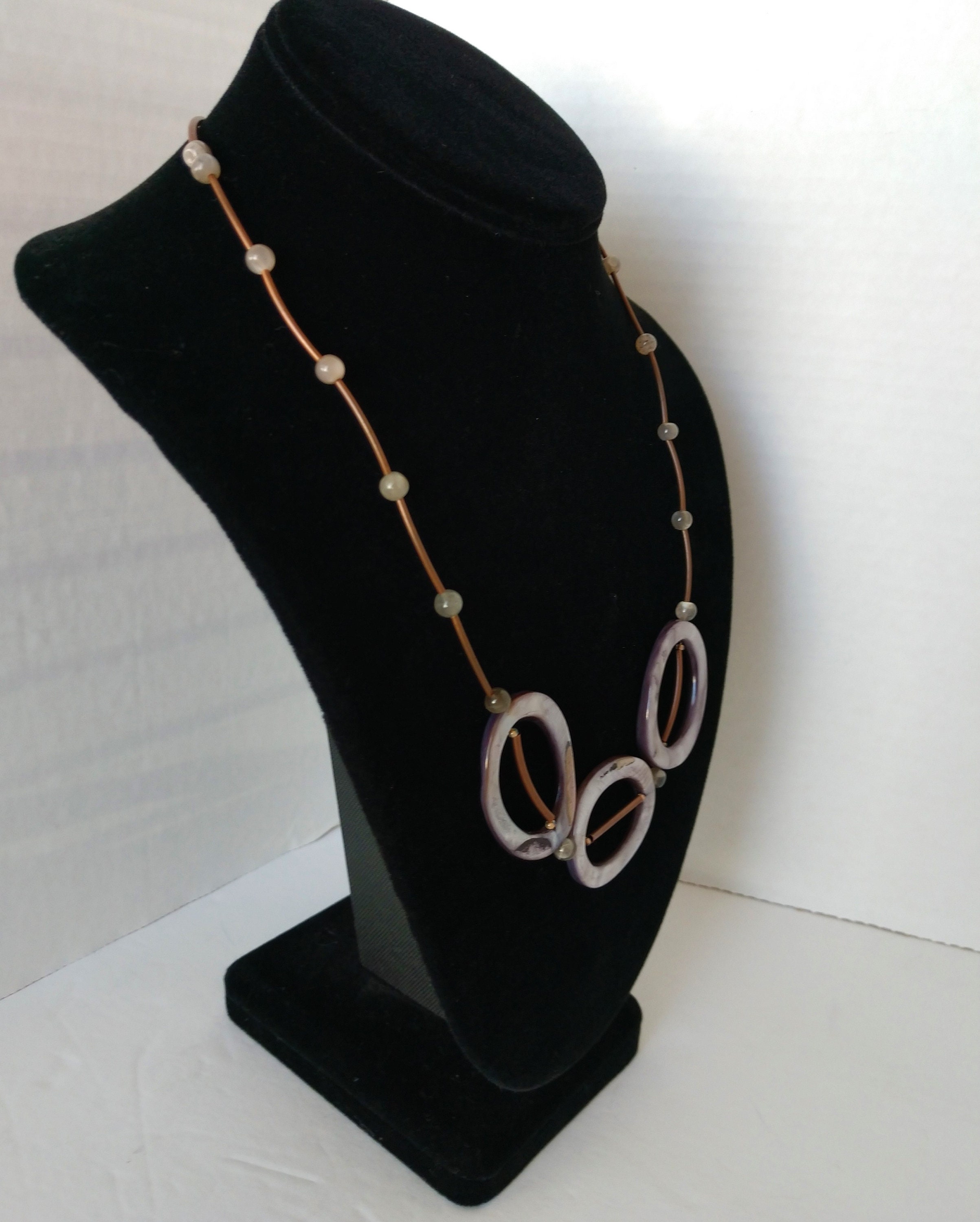 Brown Tone Shell Beaded Necklace main image 1