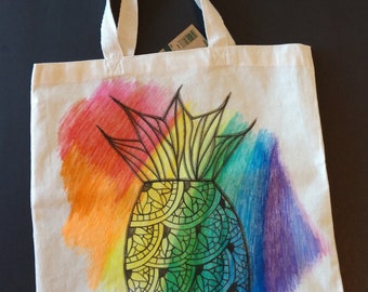 Piña Arcoiris Bolsa | Etsy