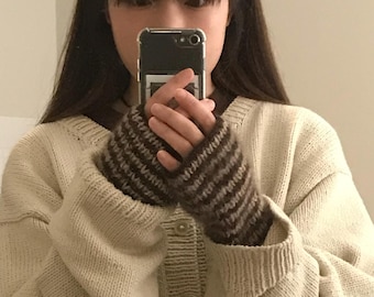 full tutorial / wafer fingerless gloves (knit ver.)