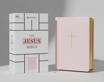 イエス聖書、NIV版、革装丁、ピンク、コンフォートプリント：66冊の本。1つの物語。すべては一つの名前について。