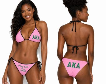 AKA Rosa Buchstaben Bikini