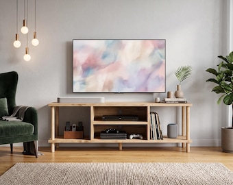 Tv Stand with Storage Console, Modern Television Living Room Furniture, Handmade Modern TV Stand, TV Unıt with Shelf