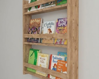 Libreria, libreria Montessori, mensola per libri per cameretta bambini, organizer per libri, libreria decorativa moderna, libreria per bambini