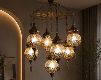 Türkei Pendelleuchte, Retro inspirierte Leuchte, Leuchte für Haus, Lounge, Büro, Industriebeleuchtung, Vintage inspirierte Lampe