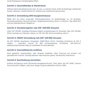 Firma gründen Schweiz 2026 Checkliste | GmbH & Einzelfirma Guide | 17 Seiten PDF image 3