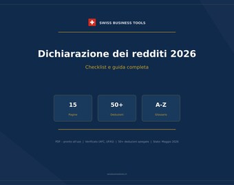 Dichiarazione dei redditi Suisse 2026 - Liste de contrôle et guide complet